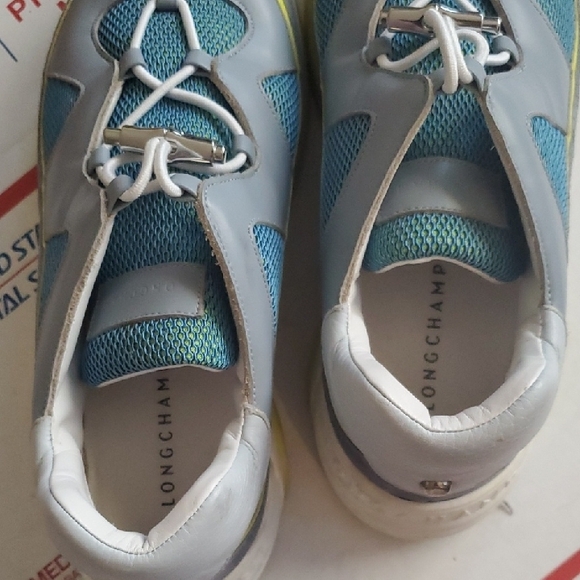 Longchamp Women's Sneakers - Gray, Blue, Yellow - Picture 5 of 7